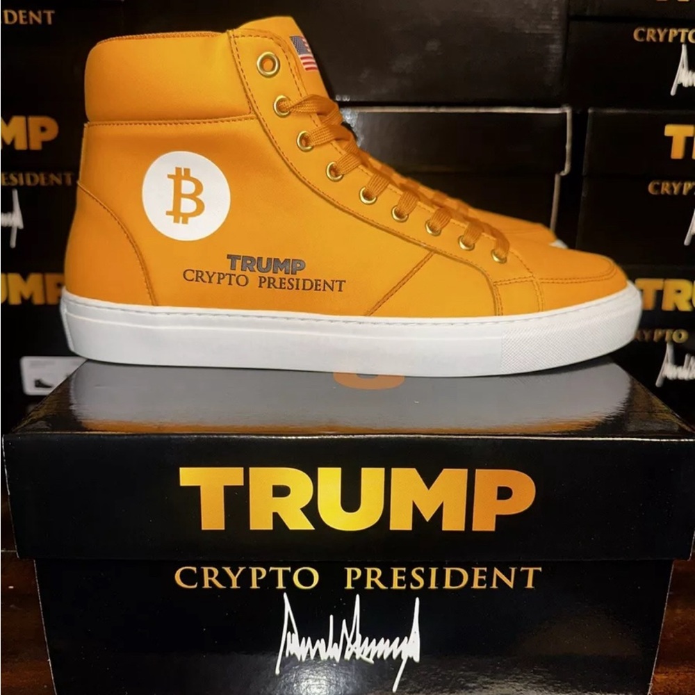 Donald Trump Sneakers x Bitcoin Crypto High Top Sneakers #807/1000 Size 12 Mens